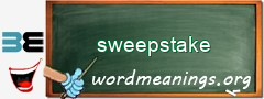 WordMeaning blackboard for sweepstake